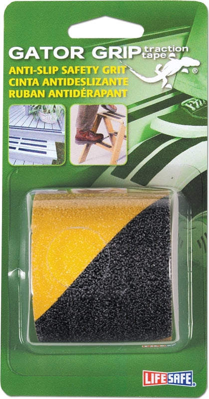 Incom Manufacturing Incom RE175 Gator Grip Yellow/Black Grit 2" x 5' Anti Slip Non Skid Safety Tape - 0805.1114