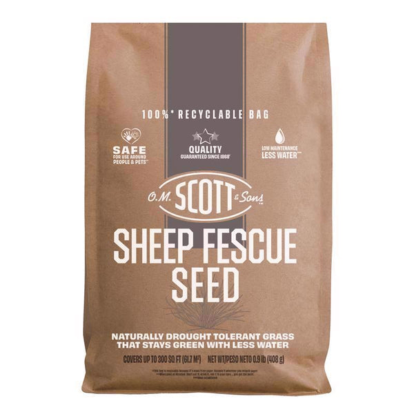 Scotts O.M. Scott and Sons Sheep Fescue Seed, Naturally Drought Tolerant Grass, Covers up to 300 sq. ft., 0.9 lb. 18438