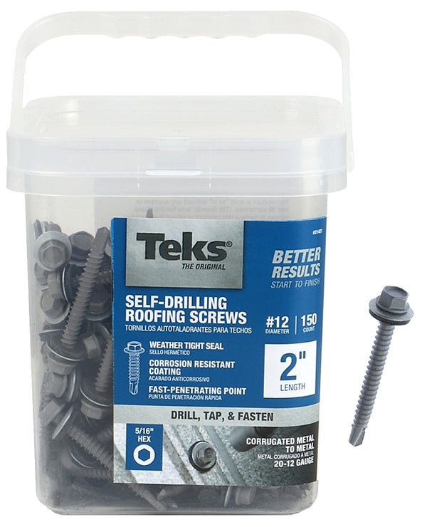 Teks ITW Brands 215275 8 x 0.75 in. Hex Washer Head Drill Point Screw - 150 Per Pack 21427