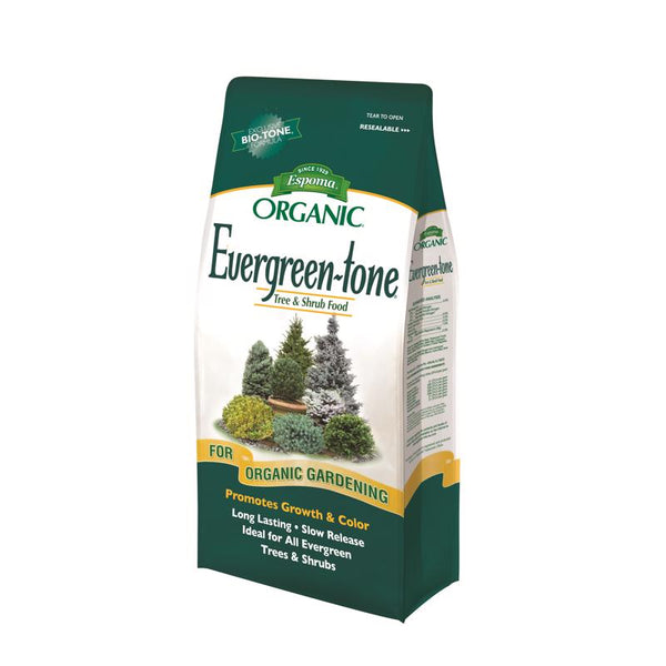 Espoma Organic Evergreen-Tone 4-3-4 Natural & Organic Fertilizer and Plant Food for Evergreen Trees & Shrubs. 8 lb. Bag. Use for Planting & Feeding to Promote Optimum Growth ET8