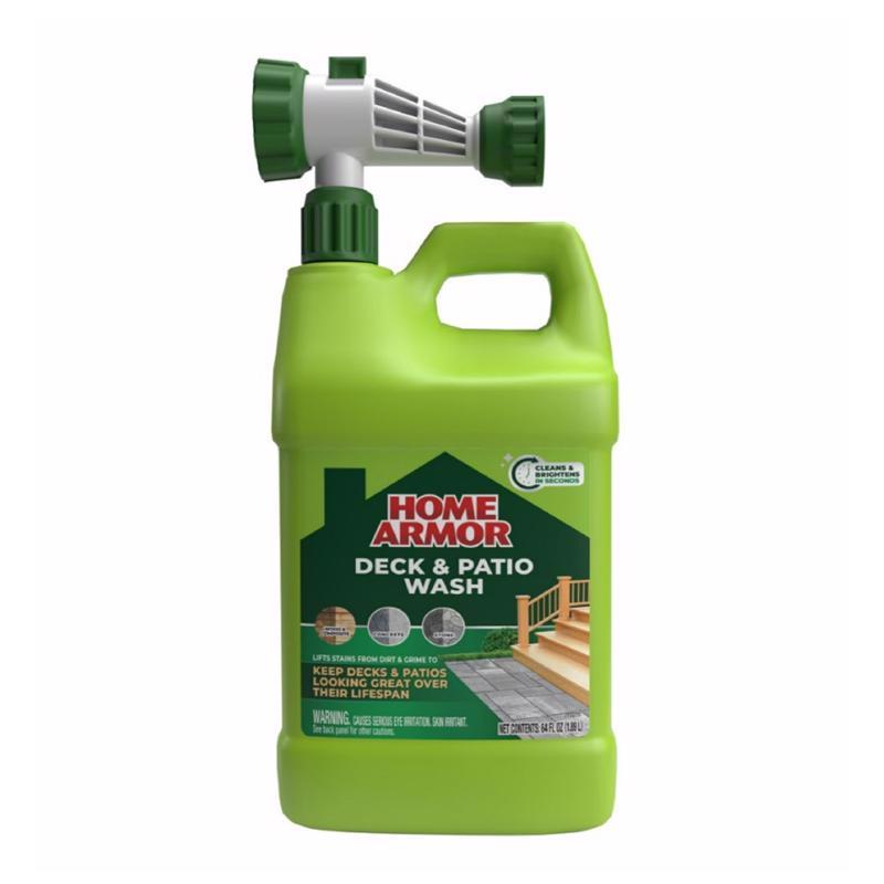 Home Armor Deck & Patio Wash, 64 oz., Lifts Stains from Dirt and Grime to Keep Decks and Patios Looking Great Over Their Lifespan, Used on Wood & Composite, Concrete, and Stone
