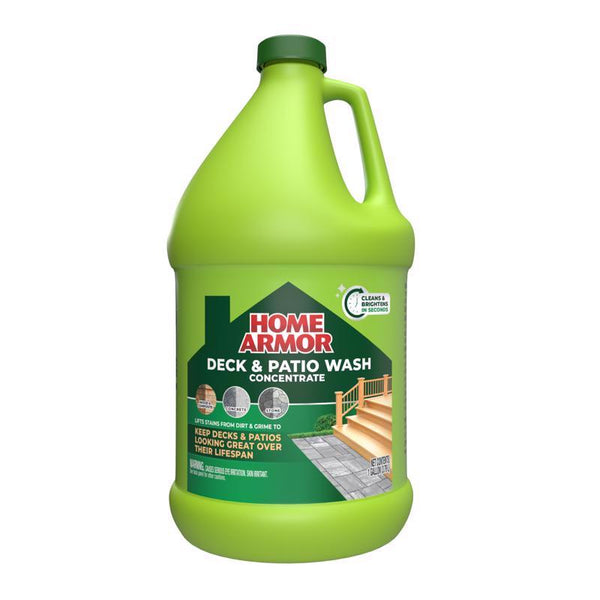 Home Armor Deck & Patio Wash, 1 Gal., Lifts Stains from Dirt and Grime to Keep Decks and Patios Looking Great Over Their Lifespan, Used on Wood & Composite, Concrete, and Stone HA505