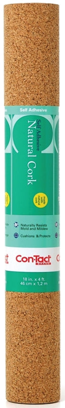 Con-Tact Brand Adhesive Roll, Cork, 18" x 4' 04F-C6421-06