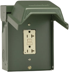 Midwest U010010GRPP Outdoor Power Outlet Green