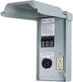 GE RV Outlet Box 70 Amp 120/240 Volt Unmetered with 50 Amp and 20 Amp GCFI Circuit Protected Receptacles GE1LU502SS