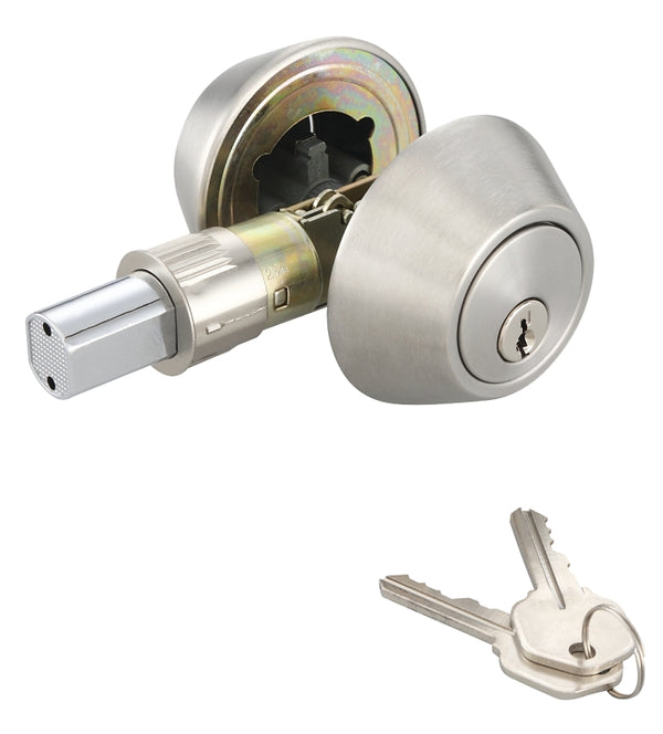 Mintcraft Prosource T-d102ss Mobile Home Deadbolt Double Cylinder, Stainless Steel (Pack of 3)