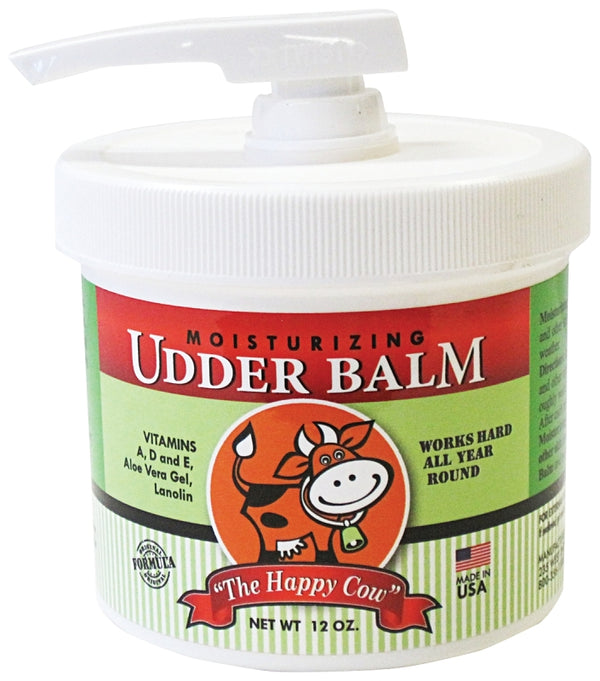 The Happy Cow Moisturizing Udder Balm - 12 ounce pump 3040
