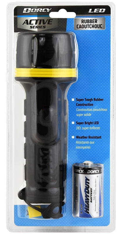 Dorcy Black LED Flashlight D Battery 41-2965
