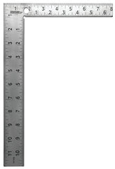 Johnson Level & Tool CS10 Professional Easy-Read Steel Carpenter Square, 8" x 12", Silver, 1 Square