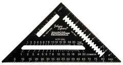 Johnson Level & Tool 1904-0700 Johnny Square Professional Easy-Read Aluminum Rafter Square, 7", Black, 1 Square