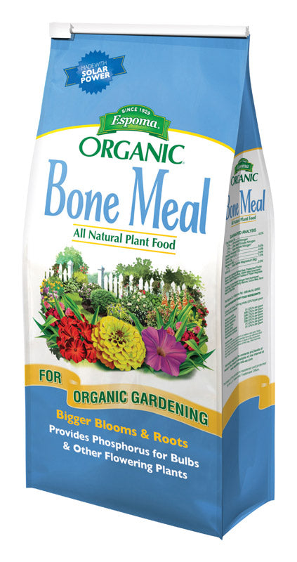 Espoma Organic Bone Meal Fertilizer 4-12-0. All-Natural Plant Food Source of Nitrogen and Phosphorus For Organic Gardening. For Bulbs & Other Flowering Plants. 4 lb. bag. BM04