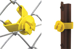 Dare Products Inc Electric Fencing Insulator, Chain Link and U-Post, Yellow, 25-Pk.25 SNUG-SU-25