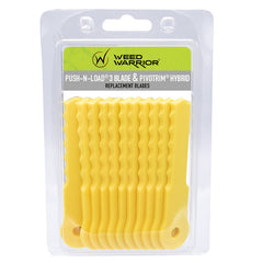 Weed Warrior Push-N-Load Nylon Replacement Blades for Push-N-Load Trimmer Head, 12 Count 70289