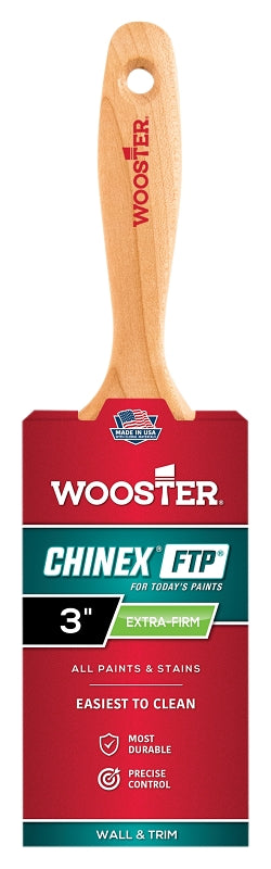 Wooster Brush 4413-3 Chinex FTP Varnish Paintbrush, 3 Inch