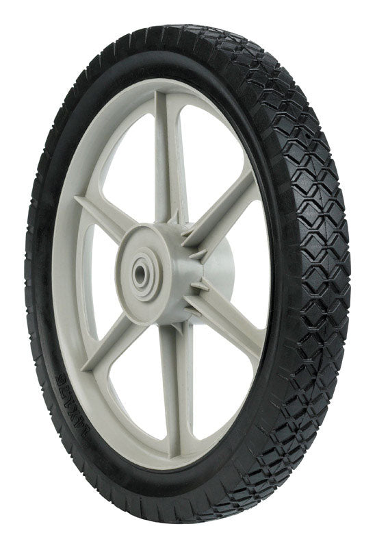 Arnold Nylon Bearing Plastic Wheel 14" X 1.75" 1/2" Dia Hub