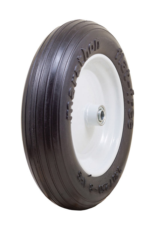Marathon Flat Free Wheelbarrow Tire 3.50 / 2.50 X 8" 13" Dia For Ace