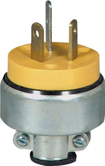 EATON 2836-BOX Arrow Hart Heavy Duty Non-Grounded Power Plug, 125 Vac, 30 A, 3 P, 3 W, Yellow