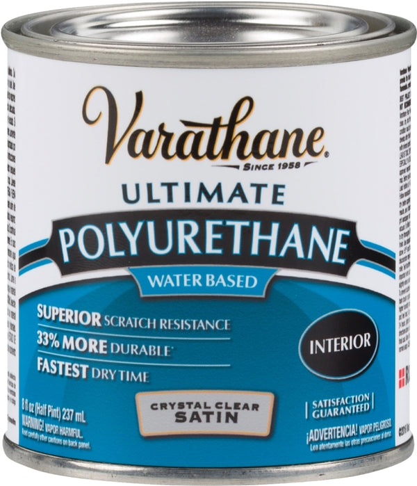 Varathane 200261H Water-Based Ultimate Polyurethane, Half Pint, Satin
