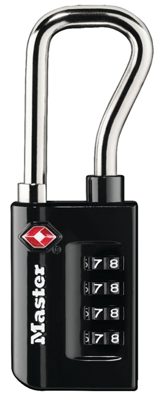 Master Lock Padlock, Set Your Own Combination TSA Accepted Luggage Lock, 1-5/16 in. Wide, 4696D