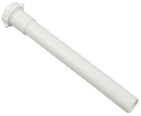 Danco 51669 Slip-Joint Extension Tube, 1-1/4 in, 12 in L, Plastic, White
