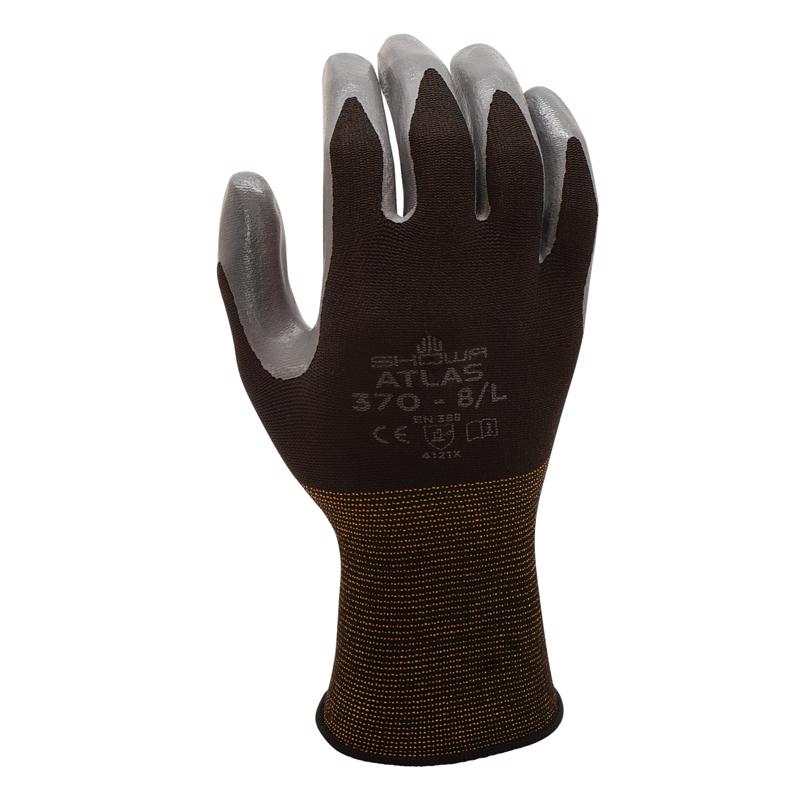 Atlas Gloves Nitrile Med Black Carded