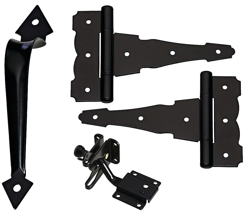 National Hardware N343-467 Decorative Gate Kit, 0, Black, 1 Count (Pack of 1)