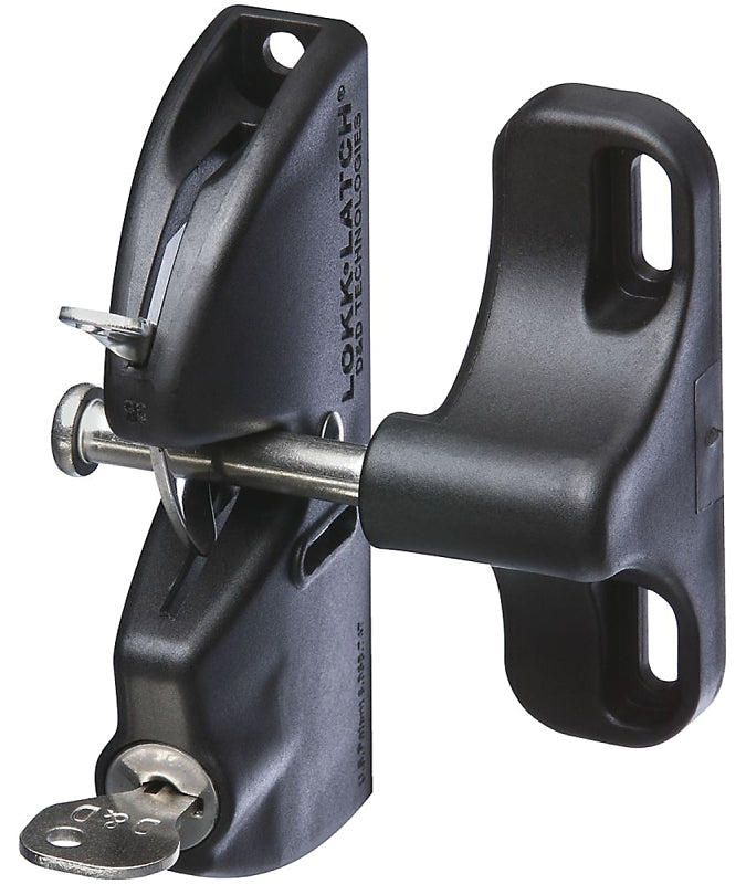National Hardware N346-201 V6201 LokkLatch in Black, 4-9/16"