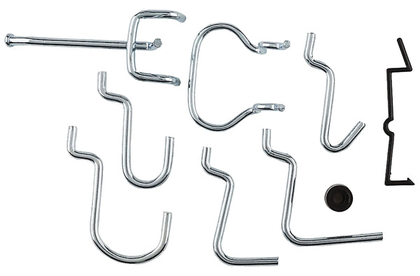 National Hardware N112-060 N112-060 V2394 Lock Peg Hook Assortment in Zinc plated, Pack of 32