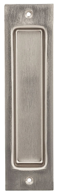 NATIONAL MFG CO N187024 SN Flush BARN Door Pull, 8", Satin Nickel