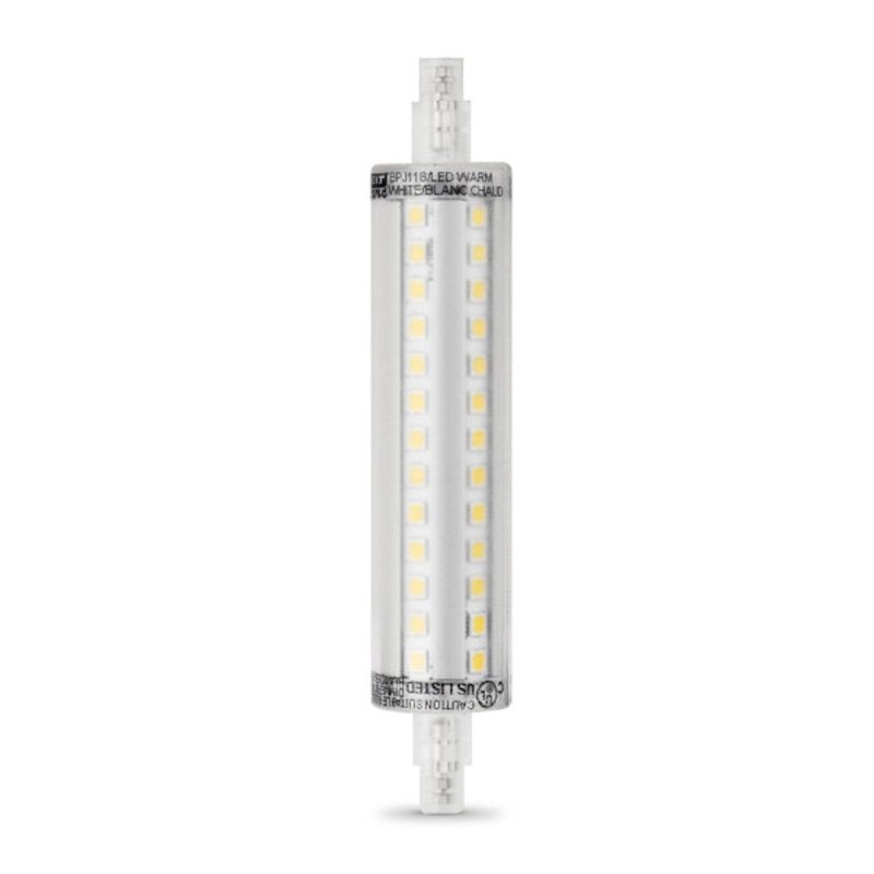 Feit Electric BPJ118/LED Feit 60W Equivalent R7S Warm White Non-Dimmable LED Light Bulb, Clear, J-Type