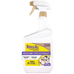 Bonide Repels-All Animal Repellent, 32 oz Ready-to-Use Spray, Outdoor Garden Deer & Rabbit Repellent, People & Pet Safe 2386