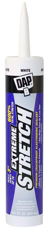 DAP Extreme Stretch Acrylic Urethane Premium Elastomeric Sealant, White, 10.1 Oz (7079818715)
