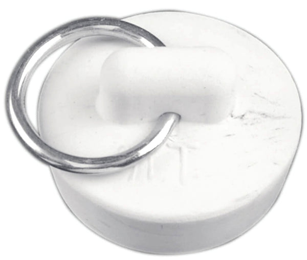 Danco 1-1/8-Inch Rubber Drain Stopper, White, Carded, 80224