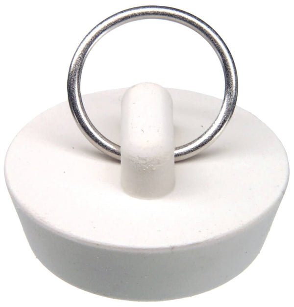 Danco 1-1/4-Inch Rubber Drain Stopper, White, Carded, 80225