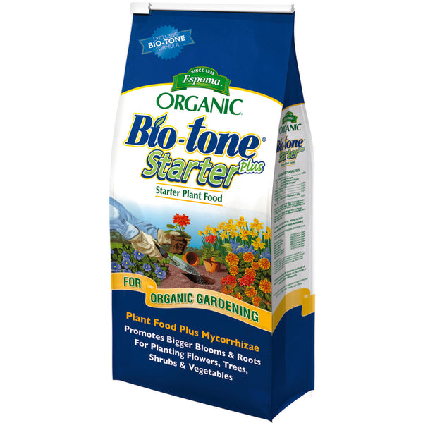 Espoma Organic Bio-Tone Starter Plus 4-3-3 Natural & Organic Starter Plant Food with Both Endo & Ecto Mycorrhizae; 4 lb. Bag; The Ultimate Starter Fertilizer - Pack of 1 BTSP4