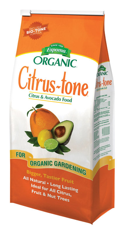 Espoma Organic Citrus-Tone 5-2-6 Natural & Organic Fertilizer and Plant Food for All Citrus, Fruit, Nut & Avocado Trees; 4 lb. Bag. Promotes Vigorous Growth & Abundant Fruit
