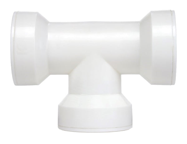 Plumb Pak 48QLK 1-1/2-in. Three Way Coupling Tee, White