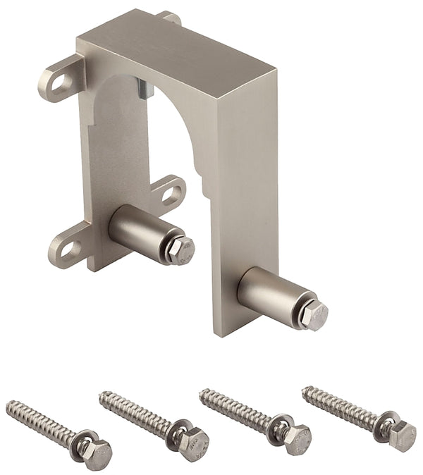 National Hardware N187-102 1080 Sliding Door Hardware Bypass Bracket in Satin Nickel