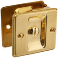 Schlage 991 1-3/4" x 2-1/4" Privacy Pocket Artisan Sliding Door Lock, Bright Brass SP.991.B605