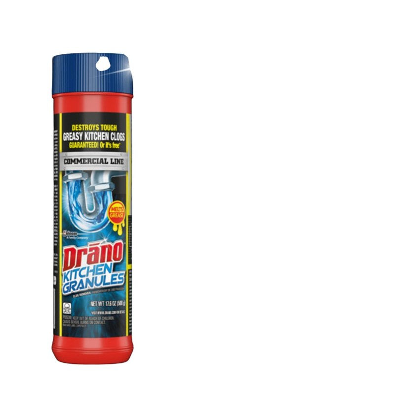 Drano Kitchen Granules Clog Remover, Commercial Line, 17.6 oz 00138
