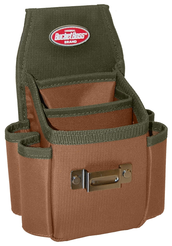 Bucket Boss - Utility Plus Pouch with FlapFit, Pouches - Original Series (54175) , Brown