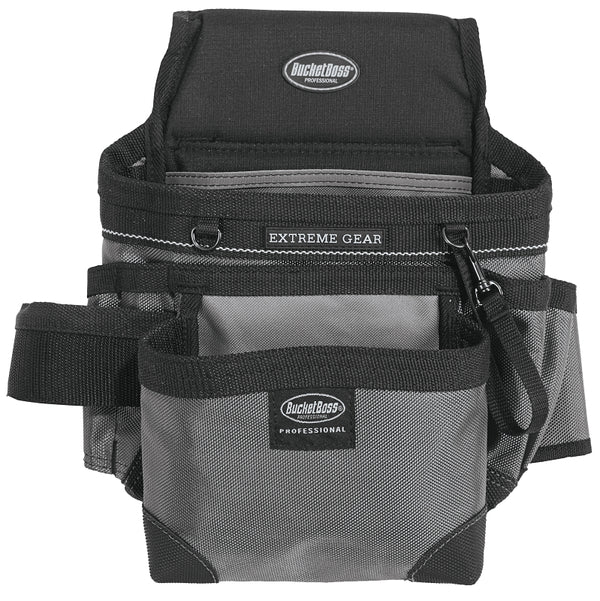 Bucket Boss - Mullet Buster Carpenter's Pouch, Pouches - Professional Series (55200), Gray