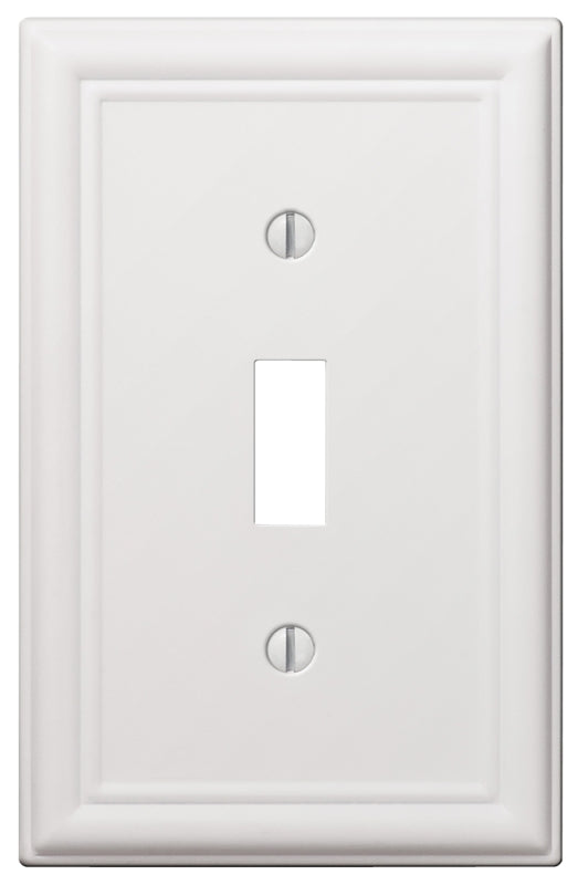 Amerelle 149TW Chelsea Wallplate, 1 Toggle, Steel, White, 1-Pack