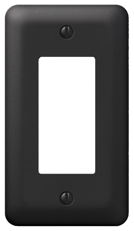 Amerelle Devon Single Rocker Steel Wallplate in Black 935RBK