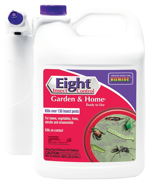 Bonide Eight Insect Control Garden & Home, 128 oz Ready-to-Use with Sprayer, Insecticide for Outdoors, Kills Beetles, Aphids, Ants 429