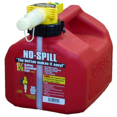 No-Spill 1415 1-1/4-Gallon Poly Gas Can (CARB Compliant), Red