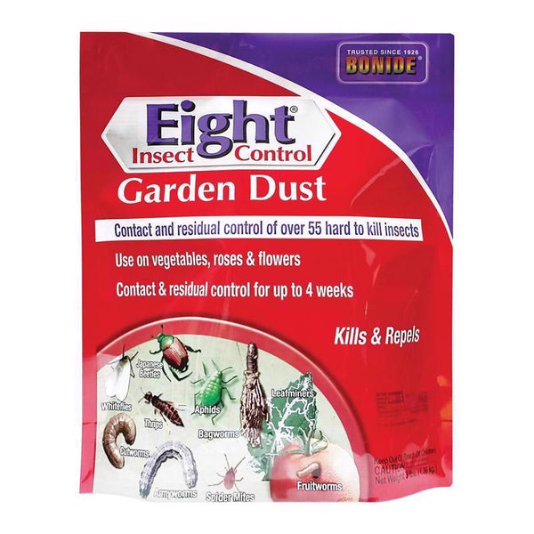 Bonide Eight Insect Control Garden Dust, 3 lb. Insect & Mite Killer for Outdoor Garden, Kills & Repels Insects 7866