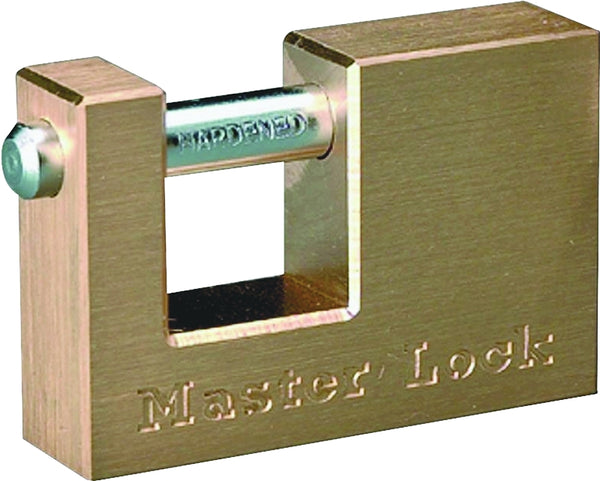 Master Lock 605DAT Shackle 15/16" Length x 7/16" Inner Width, 2" Body Width, Solid Brass Coupler Lock