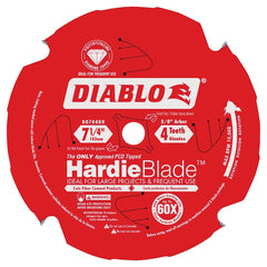 Freud D0704DH Diablo 7-1/4"x4T PCD Tip TCG Hardie Fiber Cement Saw Bld,5/8 Arbor