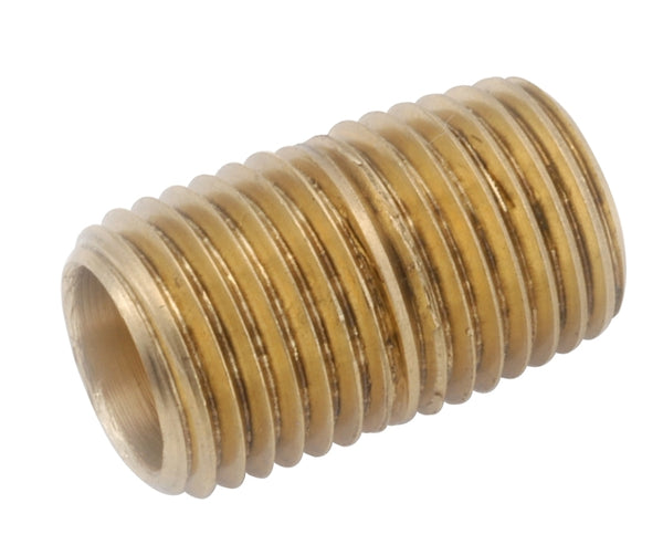 Anderson Metals 736112-08 Red Brass Pipe Fitting, Nipple, 1/2" x 1/2" Male Pipe, 1-1/8" Length
